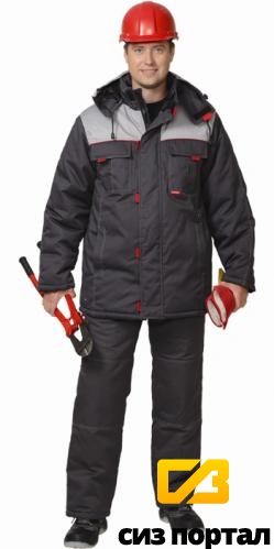 Купить Костюм "АРТ. 10100" зима: куртка дл., брюки тёмно-серые