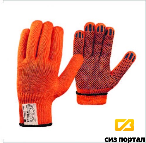 Посмотреть Рабочие перчатки "Оранж" с внутренним начесом (ПВХ)