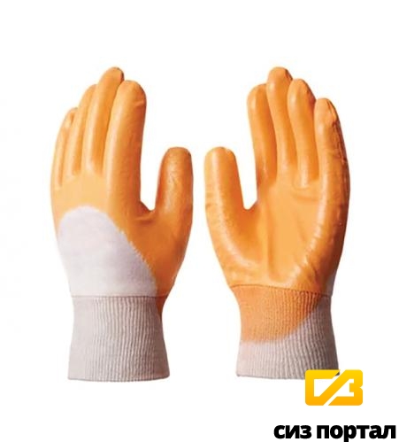 Купить оптром Жёлтый нитрил перчатки с неполным покрытие