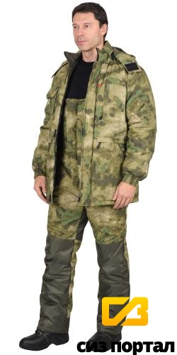 Купить Костюм "АРТ. 57545" зимний: куртка, п/комб. (тк.рип-стоп) КМФ Болото