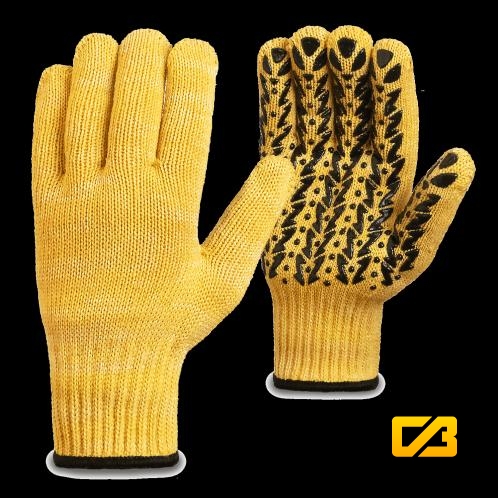 Купить оптром Перчатки рабочие "Колос" желтые с силиконовым покрытием