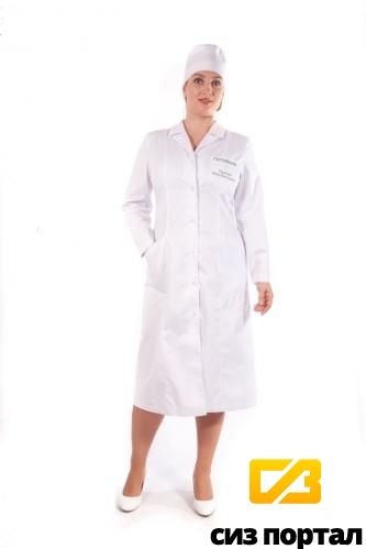 Посмотреть Женский медицинский белый халат МО-47