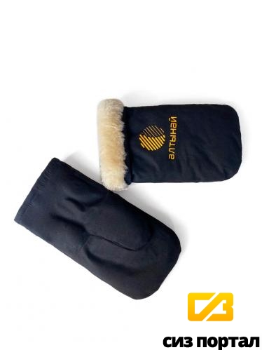 Купить Меховые рукавицы с логотипом