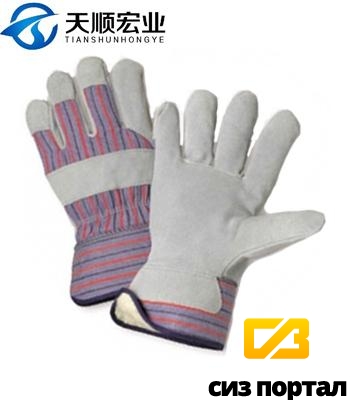 Купить 10.5 спилковые перчатки комбинированные